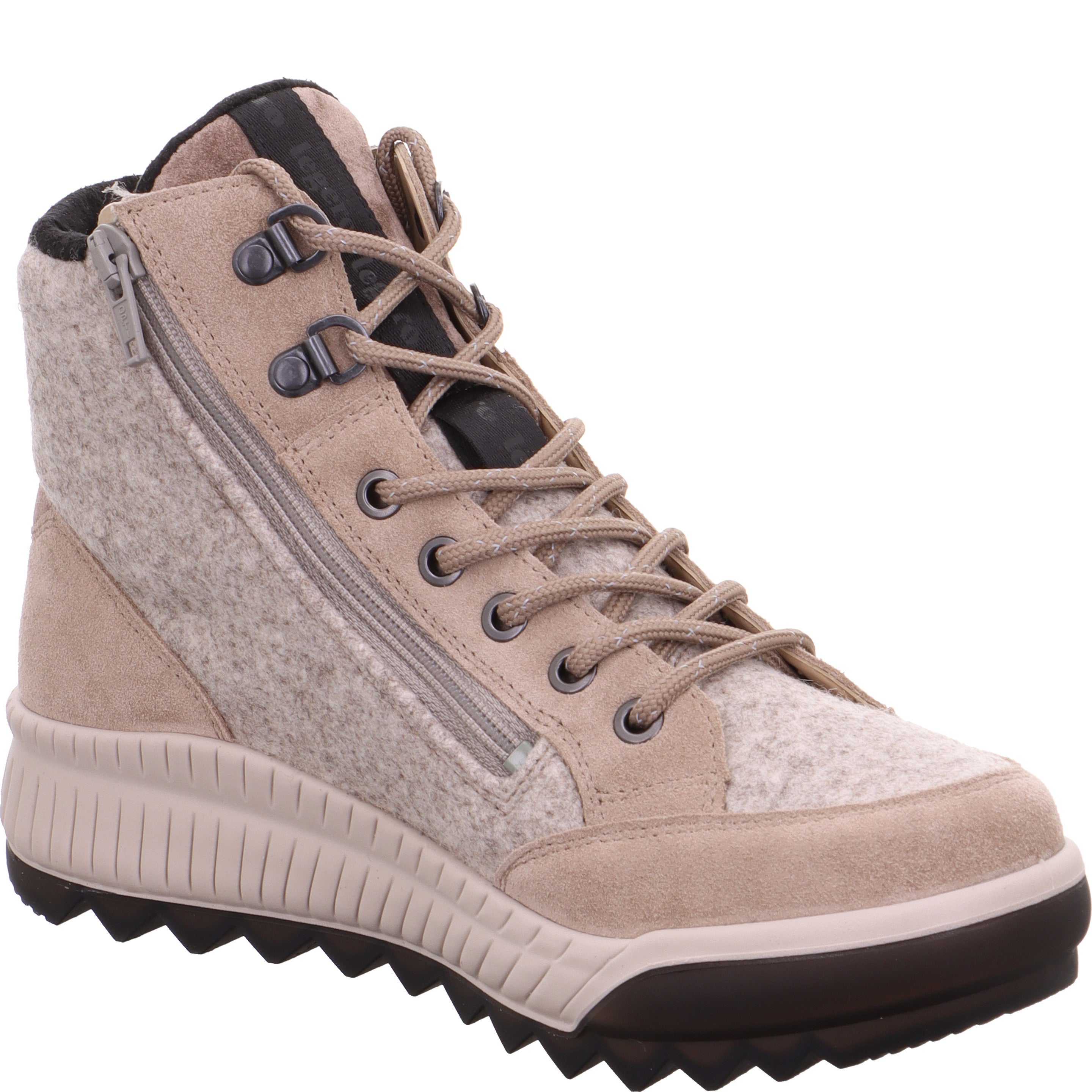 Legero TIRANO Damen Schnürboots - Material: Leder/Textil in Beige