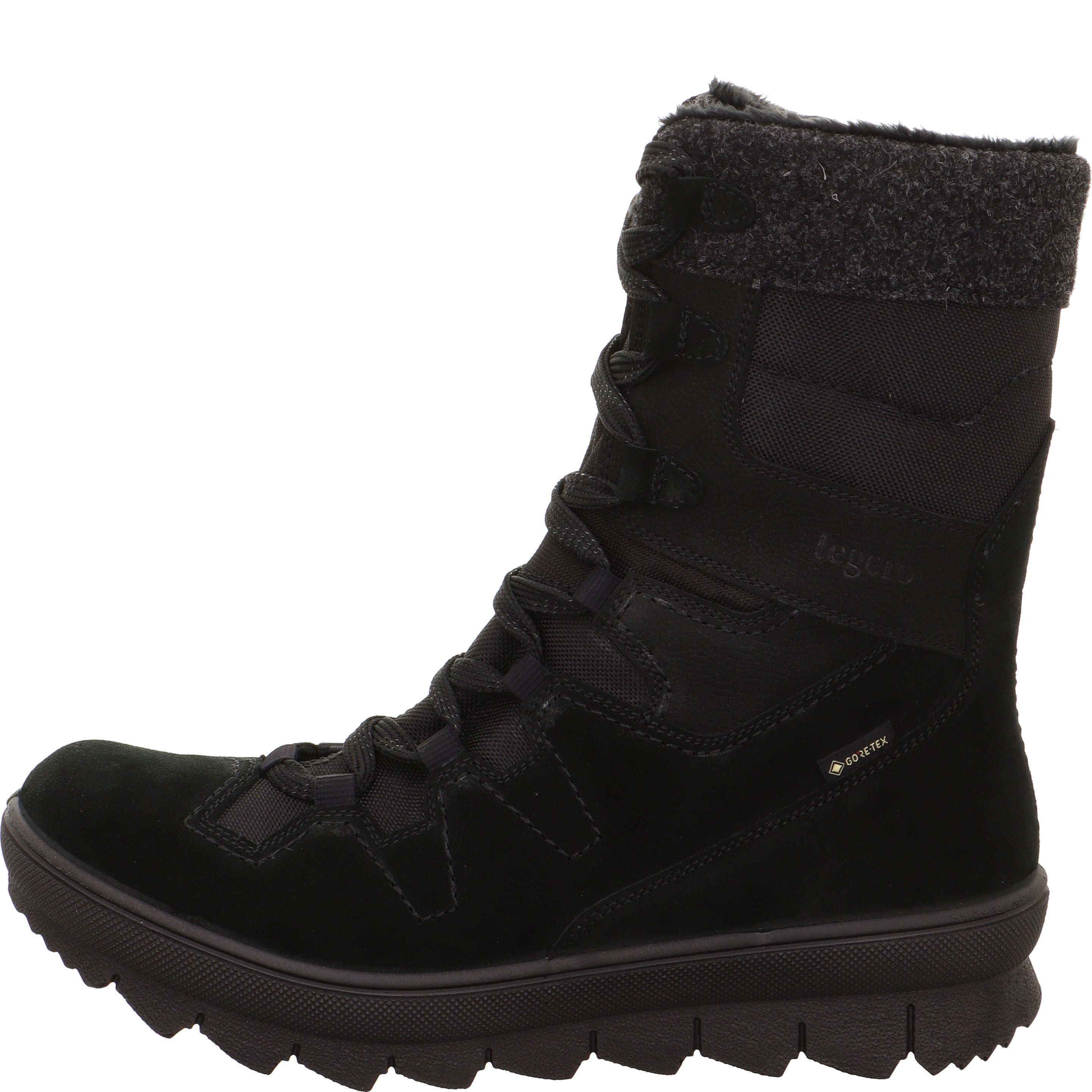 Legero NOVARA Damen Schnürboots - Material: Leder/Textil in Schwarz