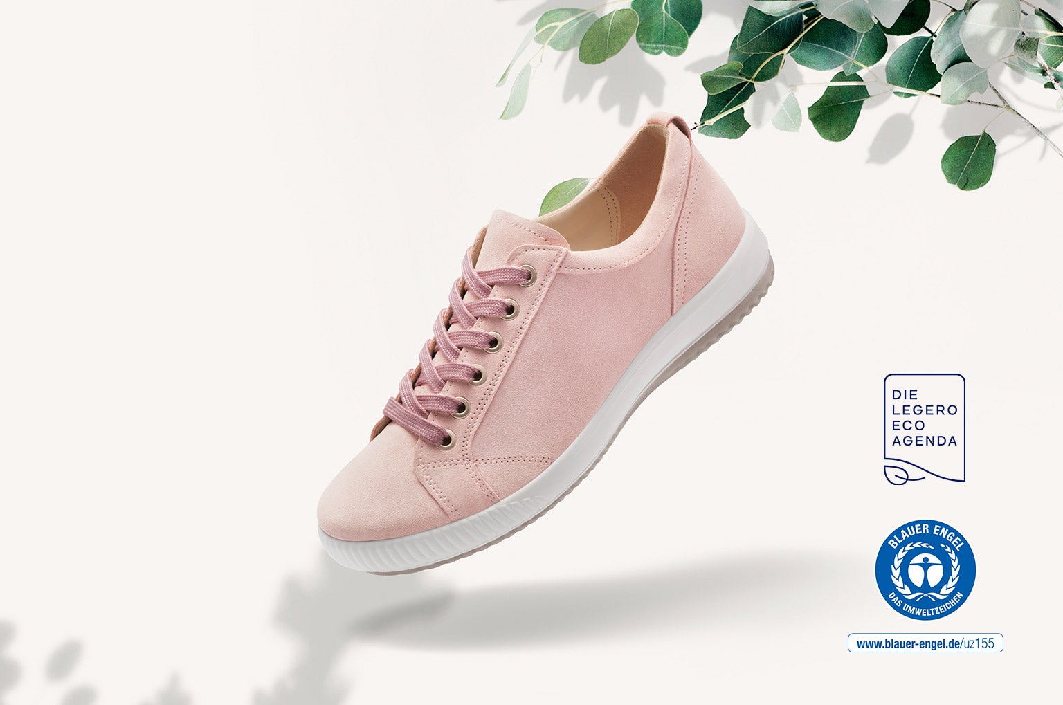 legero TANARO 5.0 Damen Sneaker low mit Schnürung - Material: Veloursleder - Farbe: rosa