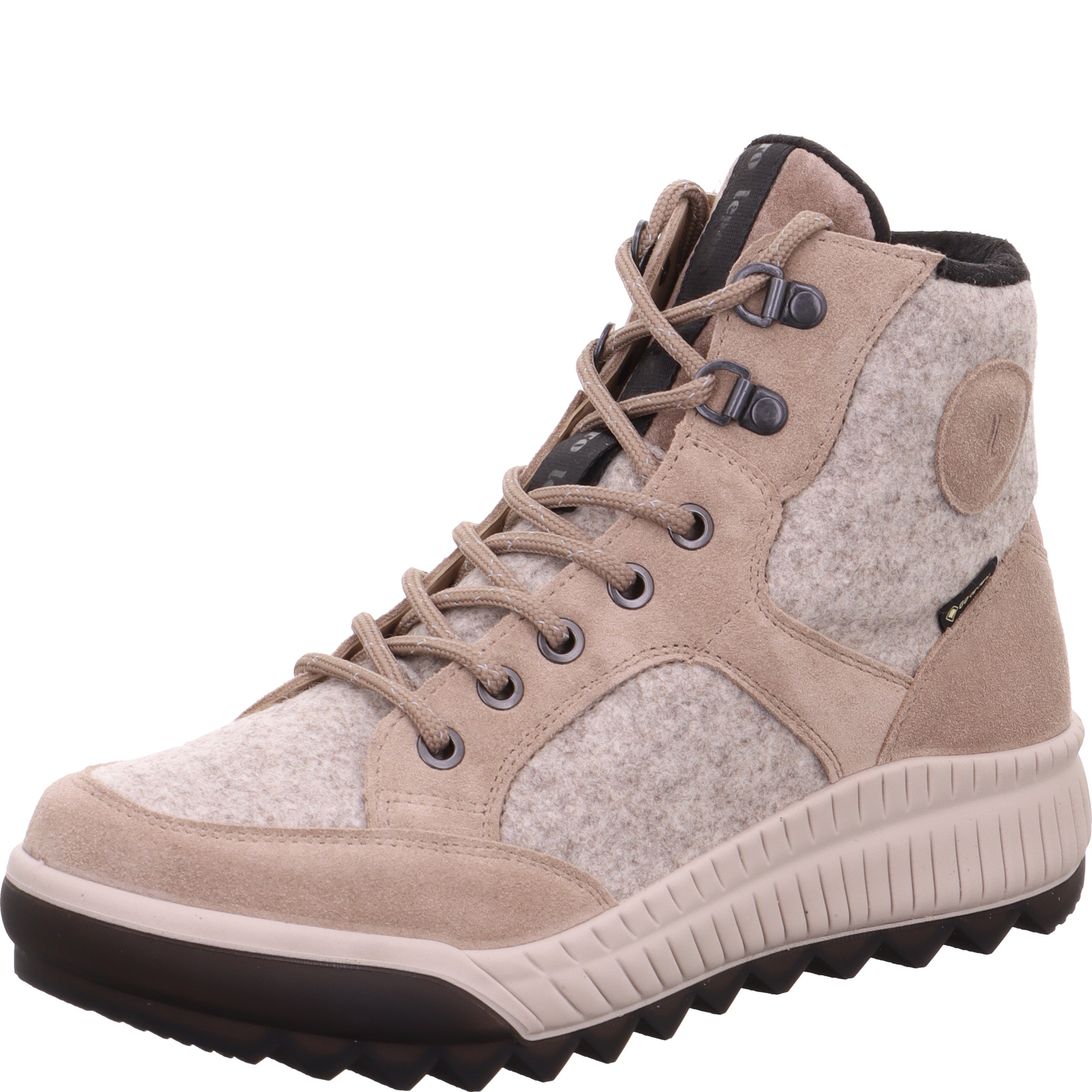 Legero TIRANO Damen Schnürboots - Material: Leder/Textil in Beige