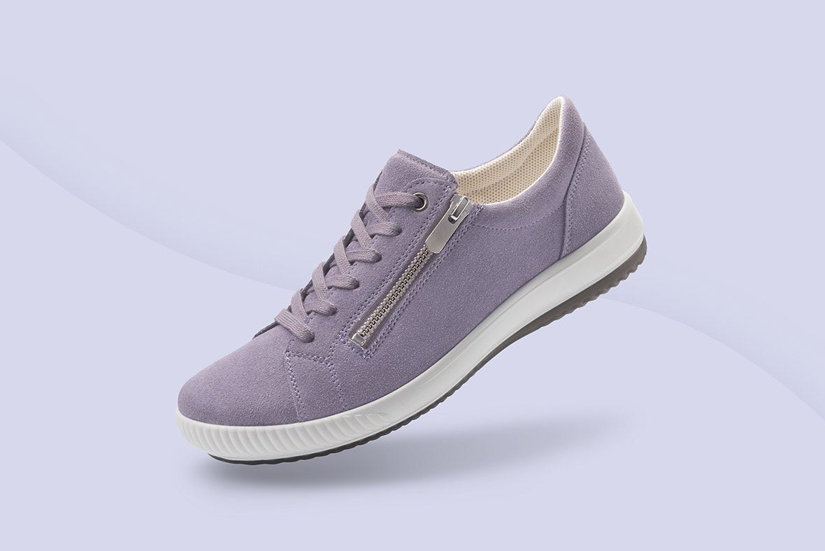 legero TANARO 5.0 Damen Sneaker low mit Reißverschluss - Material: Veloursleder - Farbe: Blau
